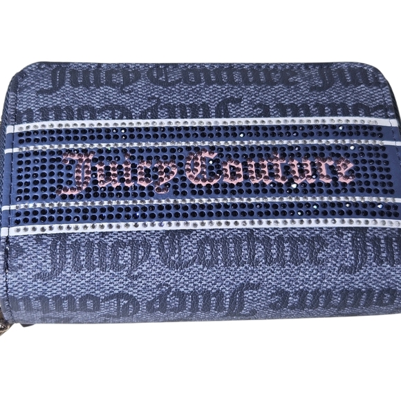 Juicy Couture Blue Wallet with Striped Design and Silver Charm - Picture 2 of 13